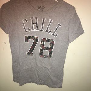 Gray Graphic Tee “Chill 78”